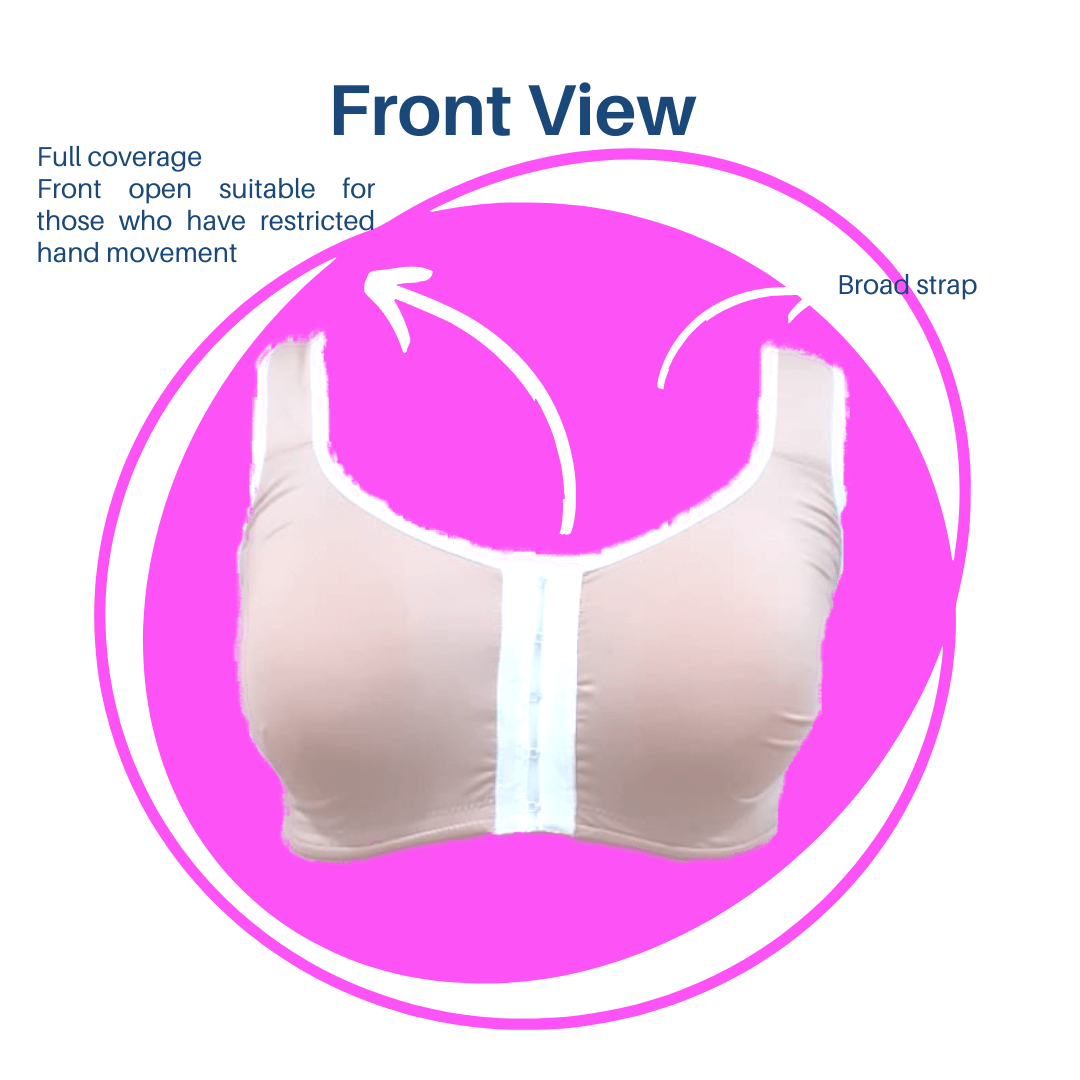 Front-open Moulded mastectomy bra