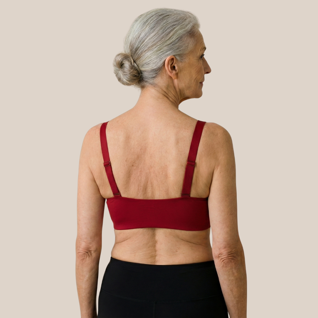 Soft cotton bra for elderly women